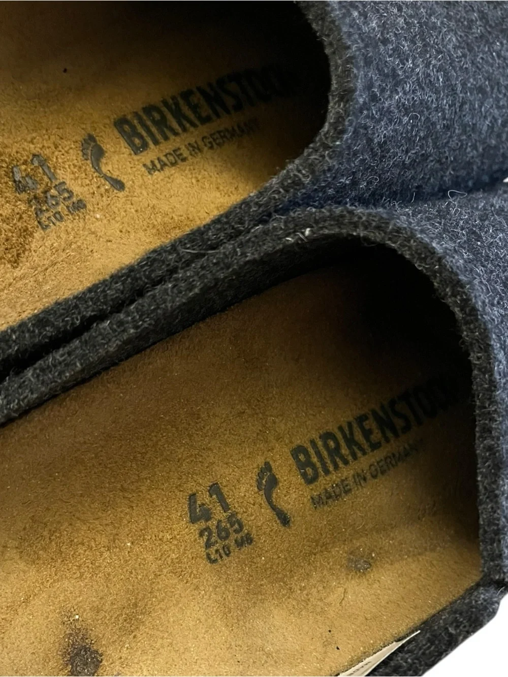 Birkenstock Zermatt 41 Womens 10 Mens 8 Anthracite Wool Blend Slip On Slippers - Picture 8 of 8